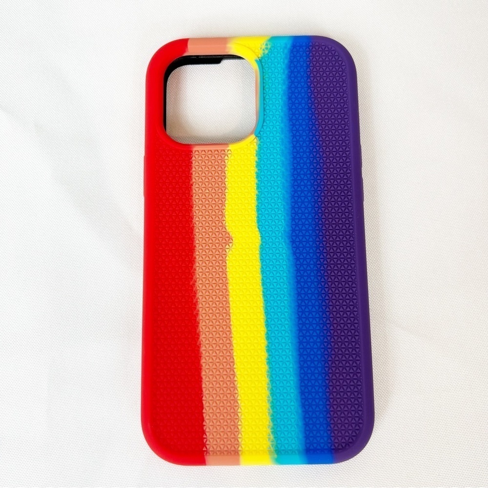 Rainbow Stripe Phone Case For Apple 14 Pro Max